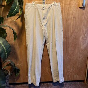 Columbia Men's 36 x 34 Beige Chino Pants Hiking Outdoor Gorp Core Casual Trouser